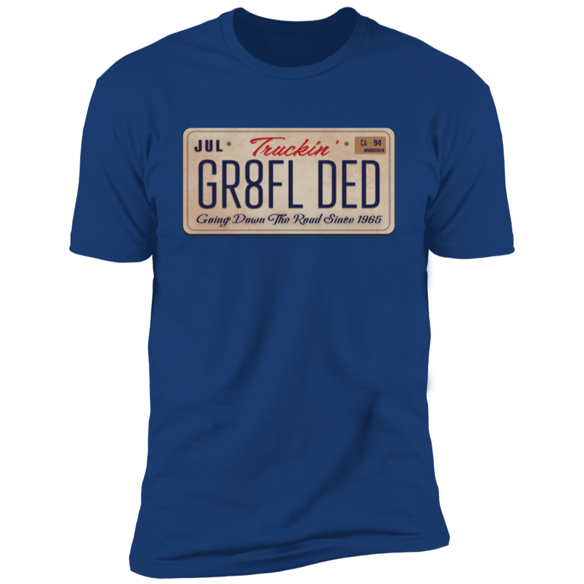 GR8FL DED license plate, going down the road since 1965, The Grateful  inspired T-shirt